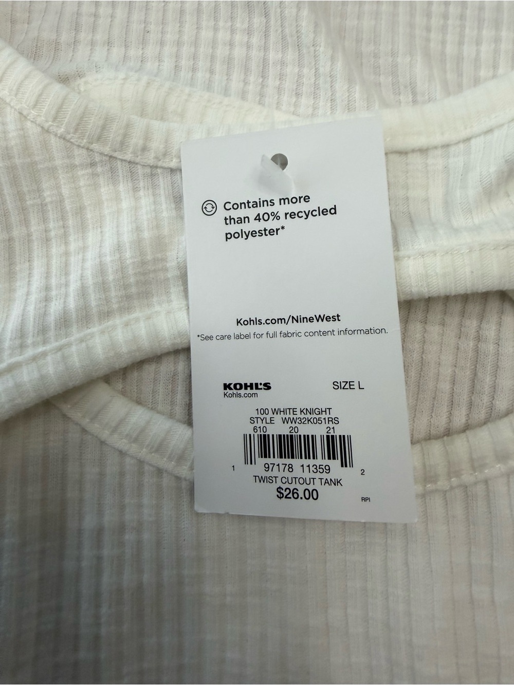 Nine West Ribbed Tank - Picture 10 of 10